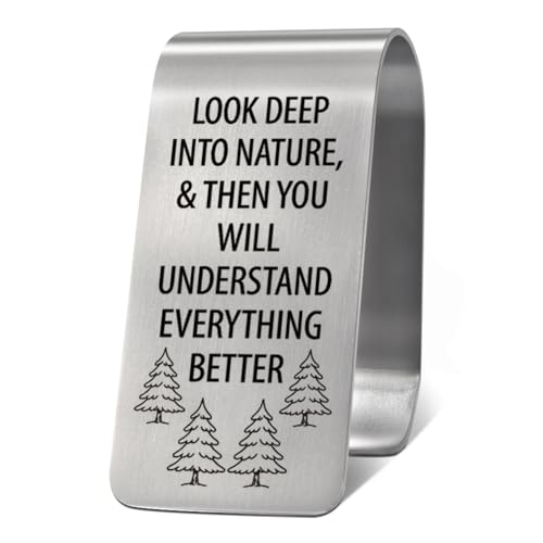 Look Deep Into Nature Visor Clip for Cars Inspirational Gifts - color: silver 7