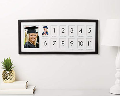 Pearhead School Years Graduation Frame, K-12 Photo Collage Photo Frame - color: K-12 Frame, size: 2.5X3.5