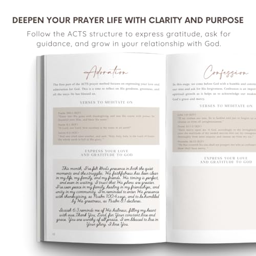 Daily Prayer Journal with Prompts | 90-Day Guided Devotional & Scripture Reflection | Bible Study and Spiritual Growth Tracker | Undated Faith Planner, 5.5x8" - White with Gold Dots - color: Dotted White