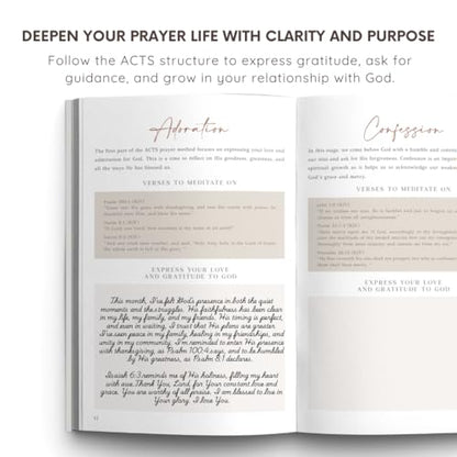 Daily Prayer Journal with Prompts | 90-Day Guided Devotional & Scripture Reflection | Bible Study and Spiritual Growth Tracker | Undated Faith Planner, 5.5x8" - White with Gold Dots - color: Dotted White