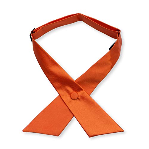 Women's or Men's Crossover Neck Tie Solid Color Continental Tie - color: Burnt Orange
