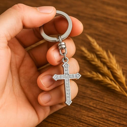 Cross Keychain – Cool Keychains Gifts for Christian, Baptism, Holidays, Keychains for Car Keys - color: Cross13