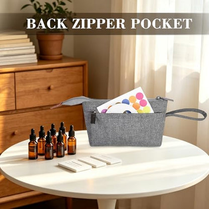 LUXJA Essential Oil Carrying Bag Holds 8 Bottles, Gray - color: Gray, size: Single-layer: hold 8 bottles