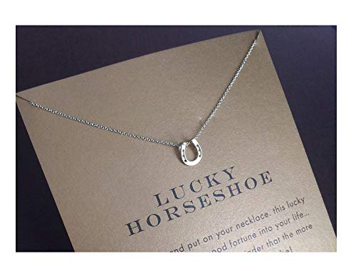 Baydurcan Silvery Necklace for Women Pendant Chain Friendship Necklace Gift - style: horseshoe s