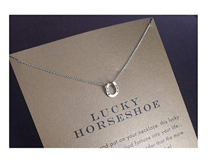 Baydurcan Silvery Necklace for Women Pendant Chain Friendship Necklace Gift - style: horseshoe s