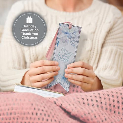 Christian Art Gifts Premium Faux Leather Bookmark: It is Well with My Soul - color: Multi - It is Well