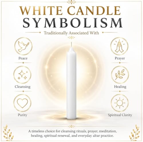 Dinil White Spell Candles, 4 Inch Mini Chime Candles, Set of 20 - color: White, size: 20 Pack