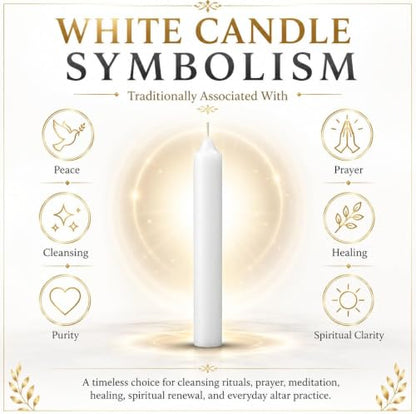 Dinil White Spell Candles, 4 Inch Mini Chime Candles, Set of 20 - color: White, size: 20 Pack