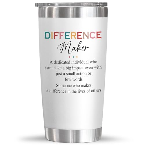 AXIARA Thank You Gifts for Women - 20 oz Stainless Steel Tumbler - color: Difference Maker, size: 20 Ounces
