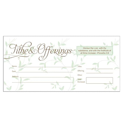 Broadman Offering Envelope, Tithes & Offerings, Bill Size, 52 Count - size: One Size