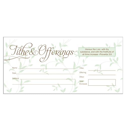 Broadman Offering Envelope, Tithes & Offerings, Bill Size, 52 Count - size: One Size