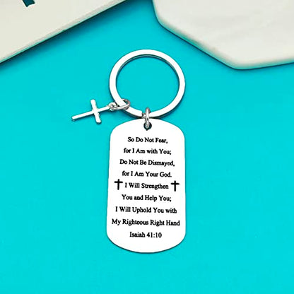 Xiahuyu Christian Keychain - Bible Verse Baptism & Communion Gift - Inspirational Religious Gifts for Women & Men - color: Christian-9