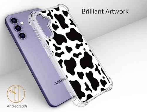 for Samsung Galaxy S24 & S25 Case - Black Cow Print - color: Black Cow Print, size: Galaxy S24 & S25