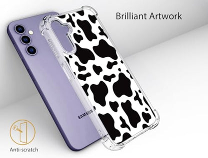 for Samsung Galaxy S24 & S25 Case - Black Cow Print - color: Black Cow Print, size: Galaxy S24 & S25