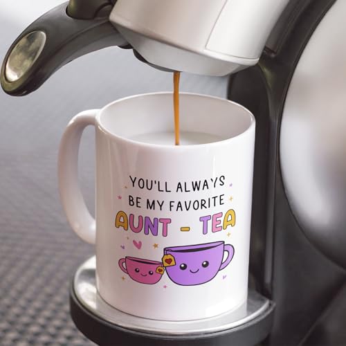 Gifts For Aunt, Auntie My Favorite Aunt-tea Gift, Funny Best Aunty Mug - color: Auntea-color