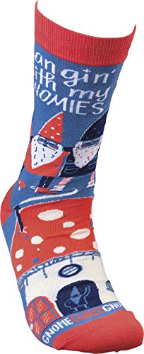 Primitives by Kathy womens Gift Socks - color: Blue Orang White