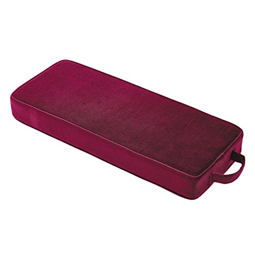 Religious Gifts Microfiber and High Density Foam Personal Prayer Kneeler Pad, Burgundy, 18 3/4 Inch