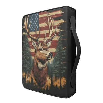 Bible Cover Case for Women Men Large Size Bible Holder with Bookmark Bible Carrying Case ladies Bible Bag,Size M-2XL - color: American Flag, size: Medium