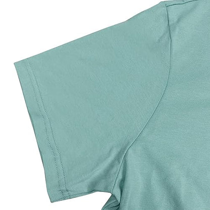 LOOKFACE Womens God is Still T Shirt Comfy Tops Graphic Tees - color: Light Green, size: Small