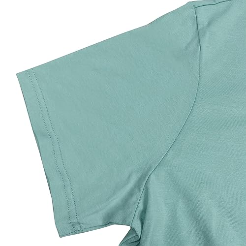 LOOKFACE Womens God is Still T Shirt Comfy Tops Graphic Tees - color: Light Green, size: Medium