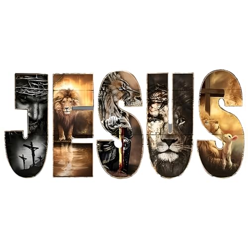 Jesus Christian Vinyl Car Sticker, 6x3 in, Waterproof Decal for Car Bumpers, Laptops, Glass and Walls, 2-Piece Set HAA88