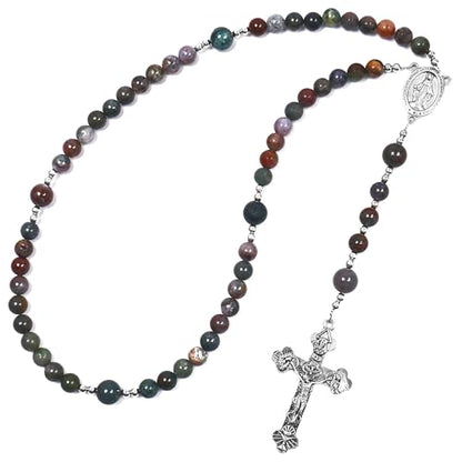Handmade Catholic Rosary Beads - color: Green