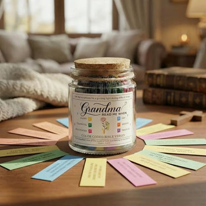 Bible Verse Jar for Grandma – 92 Scriptures of Love - color: Bible For Grandma