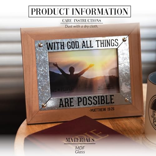 Pavilion Gift Company - Jesus Lovin' People - 9.5" x 7.5" Photo Picture Frame Self-Standing Jesus Faith Religion Religious Desk Home Decor