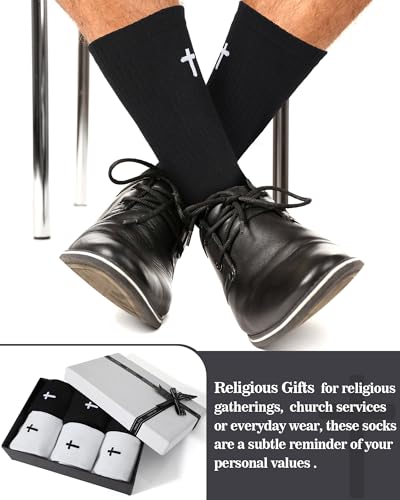 Shihanee 6 Pairs Cross Socks for Men Women - color: Black, White