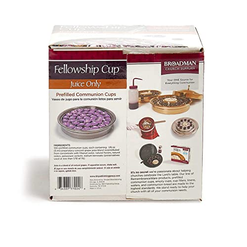 Broadman Pre-filled Communion Fellowship Cup, Juice Only, 200 Count and Gluten Free Bread, 200 Count Value Bundle