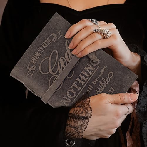 LEATHER VILLAGE Christian Gift Journal, Black 13x8. - color: Black, size: 13 inches X 8 inches