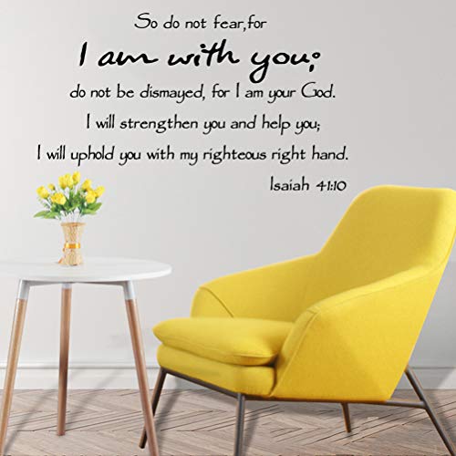 Amosfun Bible Verse Wall Decals so do Not Fear for I Am with You 41 10 Wall Art Sticker Removable Waterproof Decor for Bedroom Living Room Door Mirror 23.62 X 10.62 in