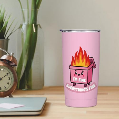 Funny Gifts for Women Men 20oz Tumbler with Lid and Straw - color: Multi 1367