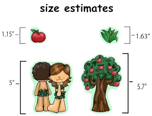 Story Time Felts Days of Creation & Garden of Eden Felt Sets Bible Felt/Flannel Board Stories Lesson Guide Activity Pages - size: 2 Medium Sets- 1 Days & 1 Garden of Eden
