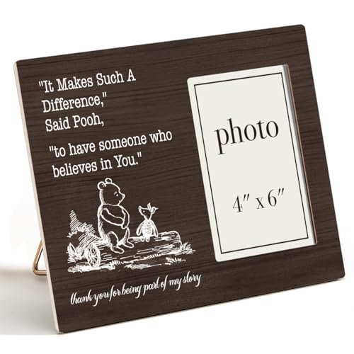 Pooh Bear Quote Teacher Picture Frame, Teacher Appreciation Gifts - color: Believe