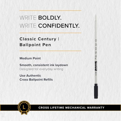 Cross Classic Century Medalist Ballpoint Pen, Medium Point, Black Ink - color: Medalist