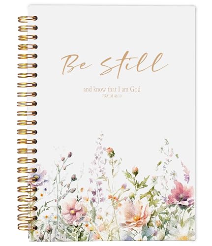 Floral Christian Bible Spiral Notebook Journal 5.5x8.3 Inch - color: 3-Christian-notebook