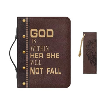 Bible Cover Case for Women Men Large Size Bible Holder with Bookmark Bible Carrying Case ladies Bible Bag,Size M-2XL - color: Bible Quotes, size: X-Large