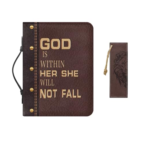 Bible Cover Case for Women Men Large Size Bible Holder with Bookmark Bible Carrying Case ladies Bible Bag,Size M-2XL - color: Bible Quotes, size: X-Large