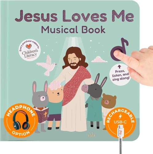 Cali's Books Jesus Loves Me Music Book for Toddlers 1-3 Years Old