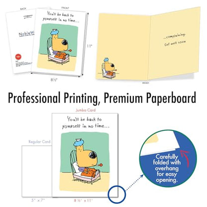 NobleWorks Jumbo Funny Get Well Card w/Envelope Old Self Cartoon J9657 - style: Old Self