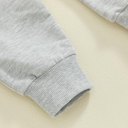 Kupretty Baby Boy Clothes Dad's Little Dude Sweatshirt Pants Set - color: Grey, size: 18-24 Months