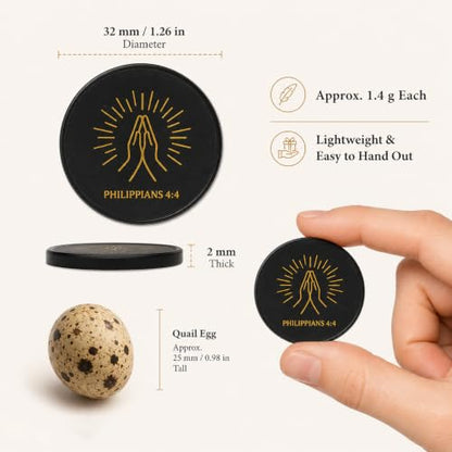 600 Pcs Christian Coins Gift Bulk Religious Bible Verse Coins Sunday School Rewards