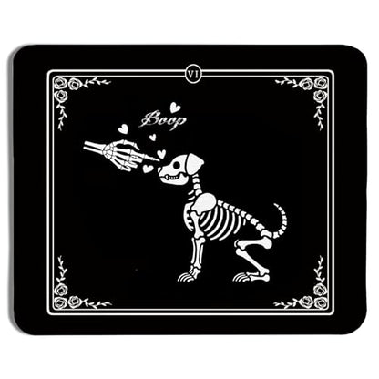 Funny Black Gothic Dog Skeleton Mouse Pad, Gifts for Anniversary Couples Mouse Pads for Wireless Mouse Computers Laptop Desk Accessories, Gothic Office Supplies, 9.5x7.9 Inch - color: colour 3