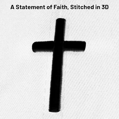 3D Embroidered Christian Hat for Men & Women, Jesus Faith Cross Hat, Religious Gifts for Christians Clothes - color: Cross-white