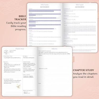 Legend Bible Study Journal for Women, Guide Notebook for Notes Rose Gold - color: Rose Gold