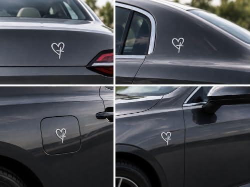 Jesus Love Heart Cross Car Emblem Sticker, 3D Metal Christian Car Decal, Faith Religious Auto Badge for Cars SUV Trucks (Silver) - color: Silver