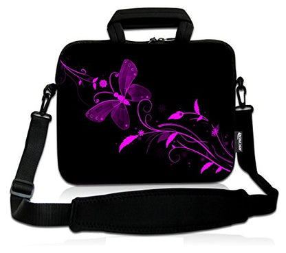 RICHEN 11 11.6 12 12.5 13 inches Case Laptop/Chromebook/Notebook/PC Tablet Travel Case Neoprene Handle Sleeve with Shoulder Strap (11-13.3 inch, Nice Butterfly) - color: Nice Butterfly, size: 11-13.3 inch