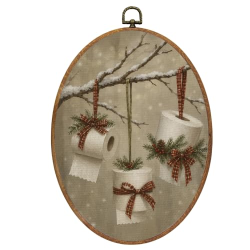 Mcehtle Winter Christmas Bathroom Wall Art Decor Framed 8.6x11.4 - color: 40