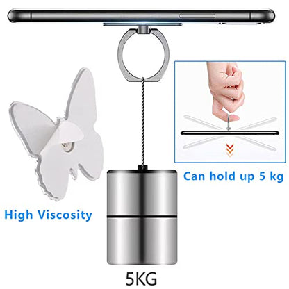 Kinizuxi Butterfly Phone Ring Holder Stand,360° Rotation Finger Grip - color: 1 Purple